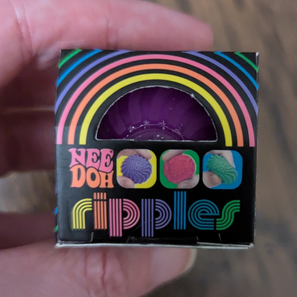 Nee Doh NeeDoh Ripples Stress Toy by Schylling - neon purple